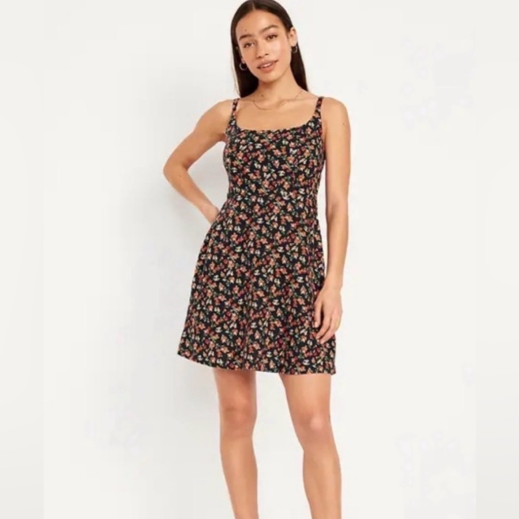 Old Navy Floral Linen Dress